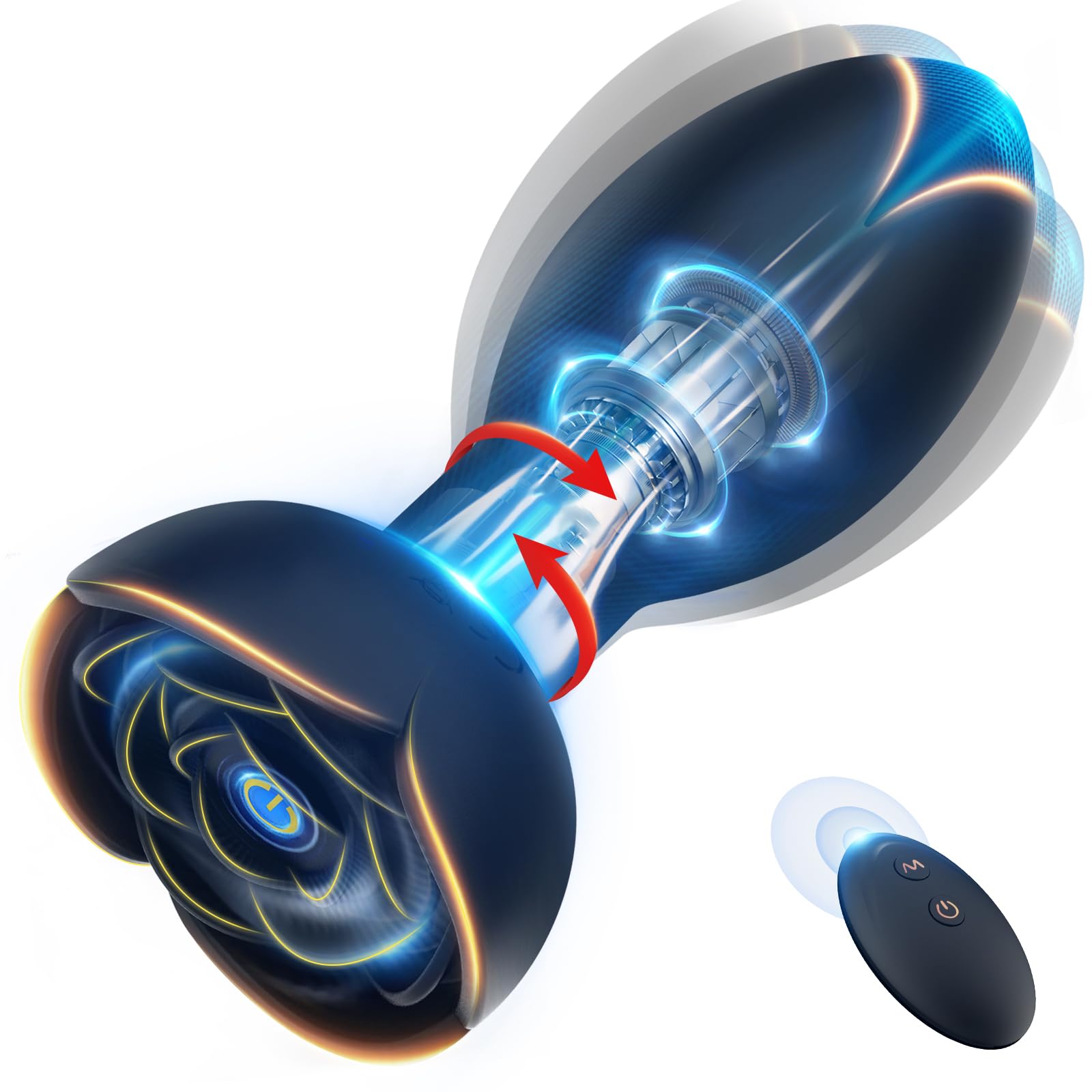 Remote Control Anal Plug Vibrator - 10 Vibration & Rotation Modes for Men & Women, Prostate Massager & Couples Pleasure Sex Toy | Perfect for Solo Play, Couples Intimacy & Sensual Exploration