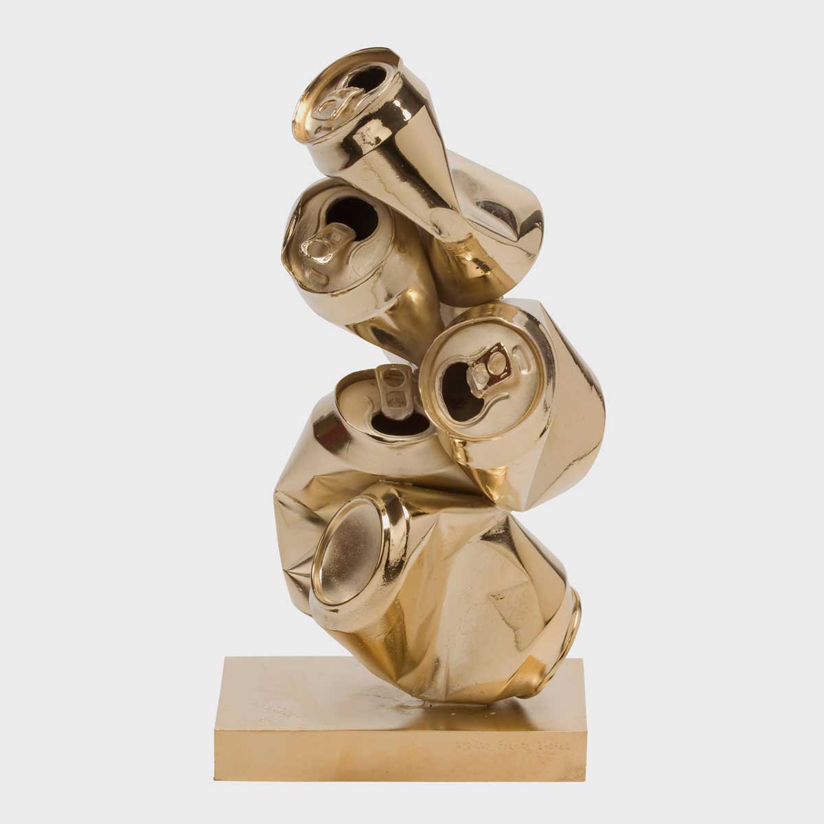 Trophy Can Fiberglass Sculpture with Bronze Gold Paint - Elegant Home & Office Decor for Awards & Gifts