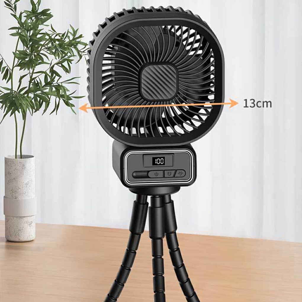 Miduoidn Rechargeable USB Fan - Portable, Lightweight & Durable High-Speed Stroller Fan for Baby, Office, Travel | White with Adjustable Head | Perfect for Strollers, Desks & Outdoor Activities