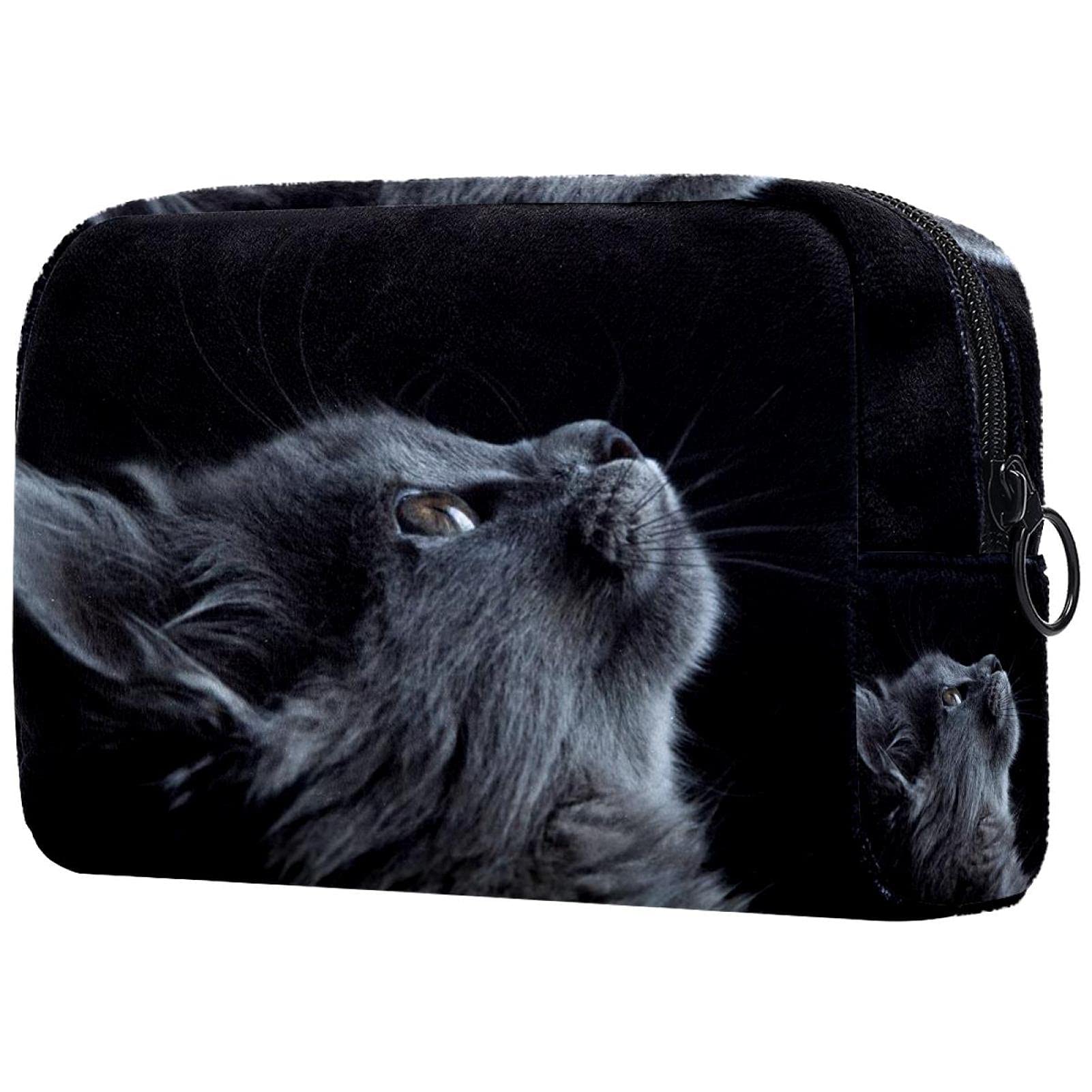Large Cat Cosmetic Bag for Women - Travel Makeup Pouch with Zipper | Perfect Toiletry Organizer for Trips