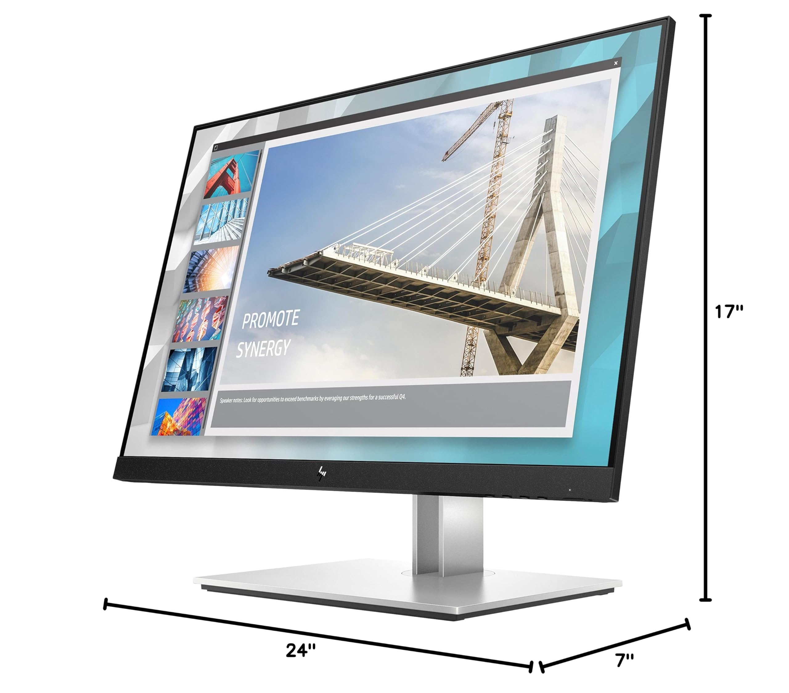 HP E24i G4 24-inch WUXGA IPS Monitor - 60Hz, Low Blue Light, Anti-Glare, VESA Mountable, ENERGY STAR Certified - No Stand Included (Renewed) - Perfect for Home Office, Gaming & Business Use with VGA, DisplayPort, USB & HDMI Ports