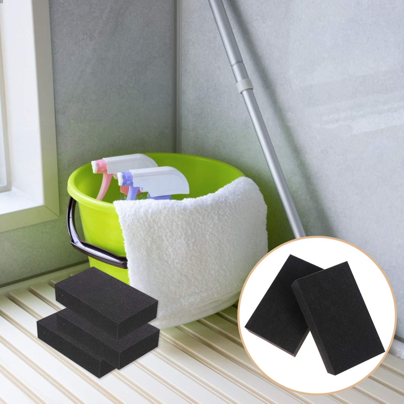 VICASKY 2-Pack Large Car Wash Sponges - Multi-Functional Cleaning Pads for Auto Detailing, Home & Kitchen Use - Soft Polishing Sponge for Cars, Dishes & Household Cleaning
