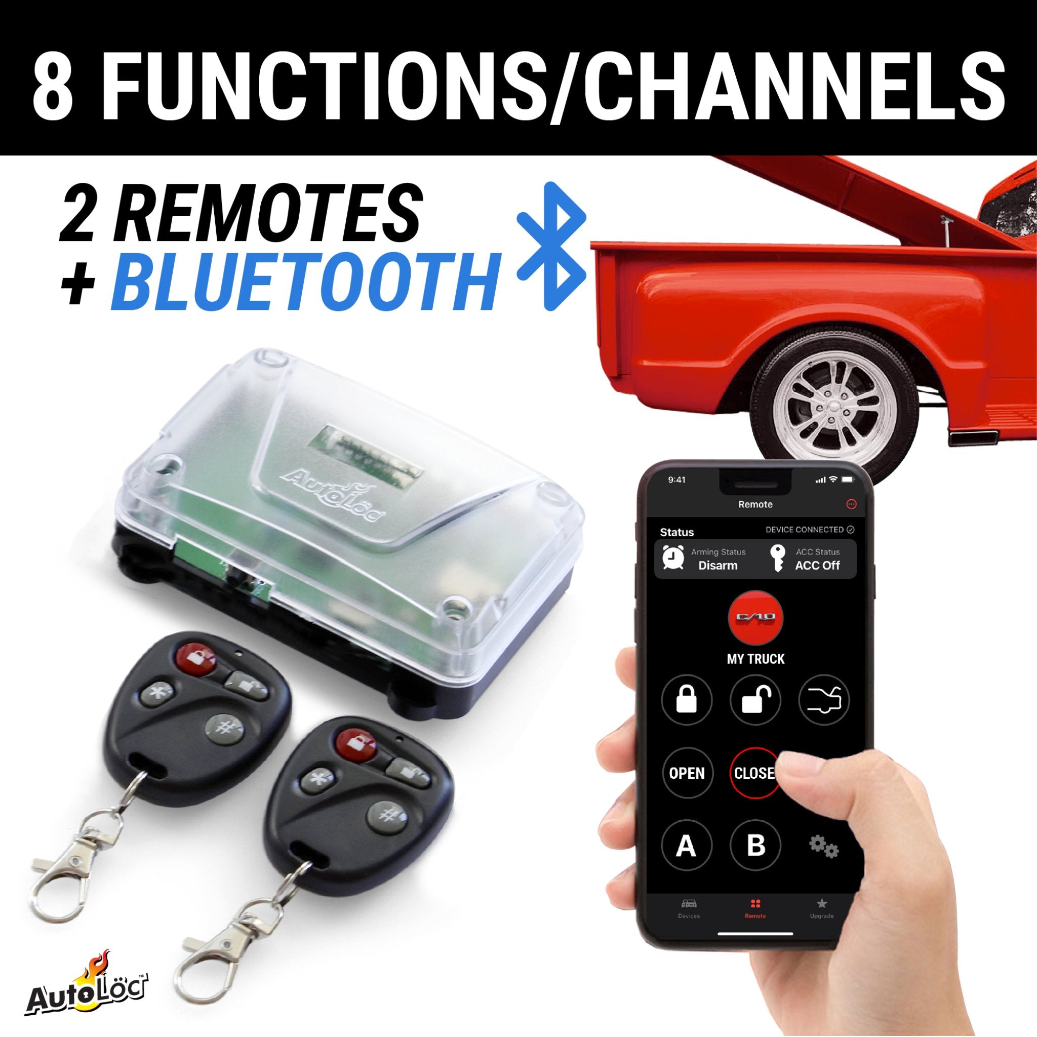 12V Remote Control Power Tonneau Cover Kit with Programmable Motor Control Module - Perfect for Pickup Trucks & Easy Bed Access