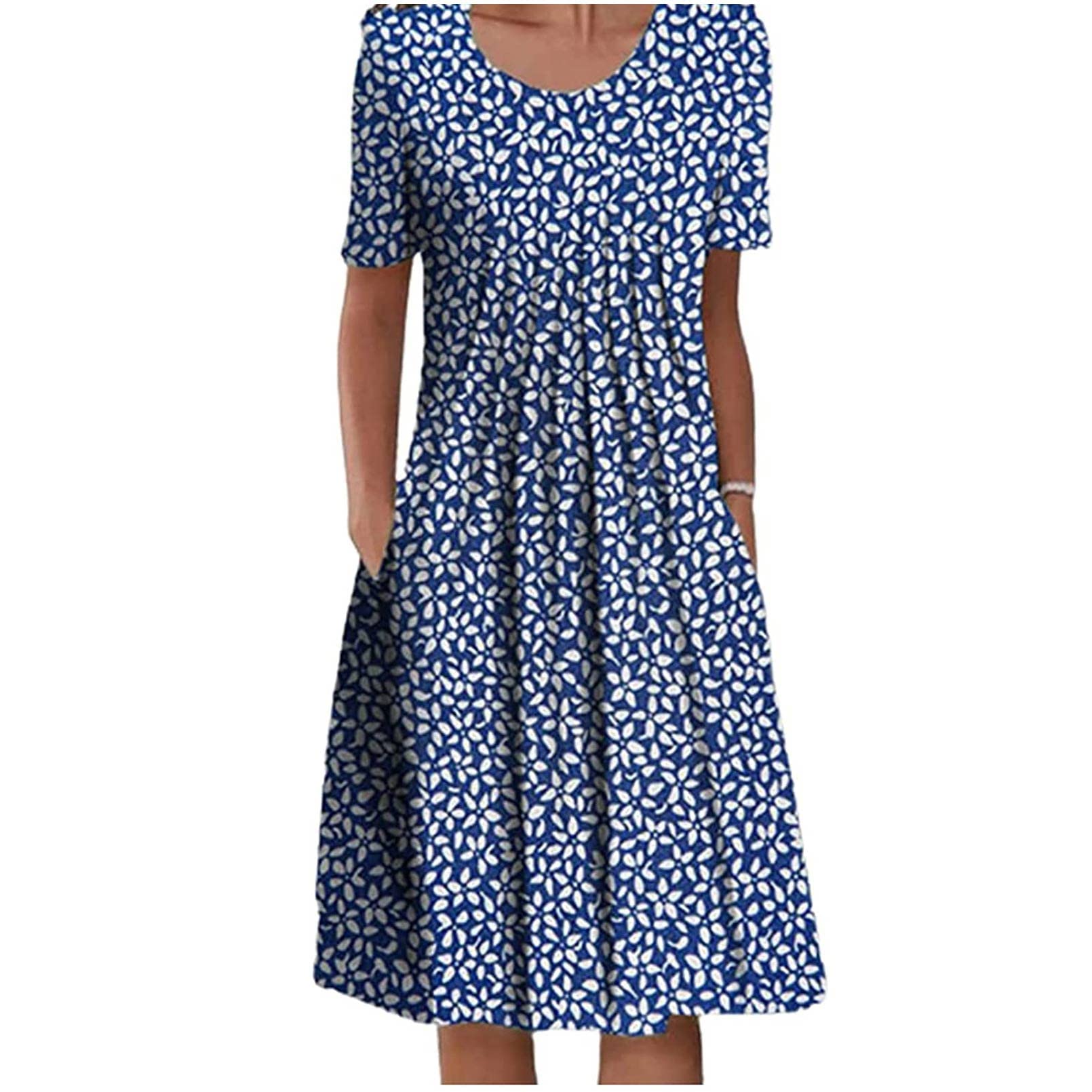Deuyo Women's Casual Summer Midi Dresses - Elegant Flowy Dress for Mature Ladies | Perfect for Beach Vacations, Garden Parties & Everyday Wear