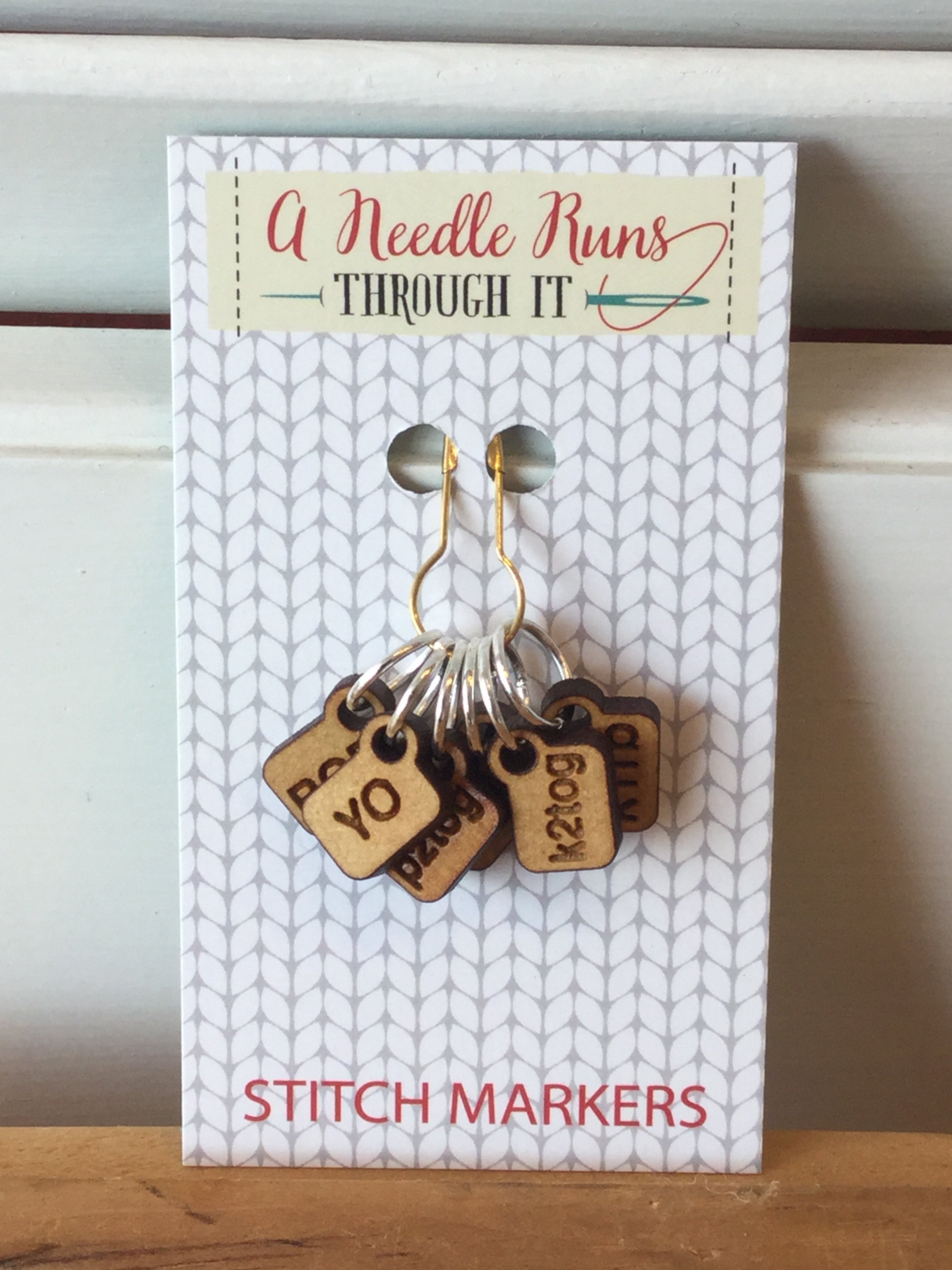 High-Quality Stitch Markers for Knitting & Crocheting - Perfect for Counting Rows & Stitches - A Needle Runs Through It