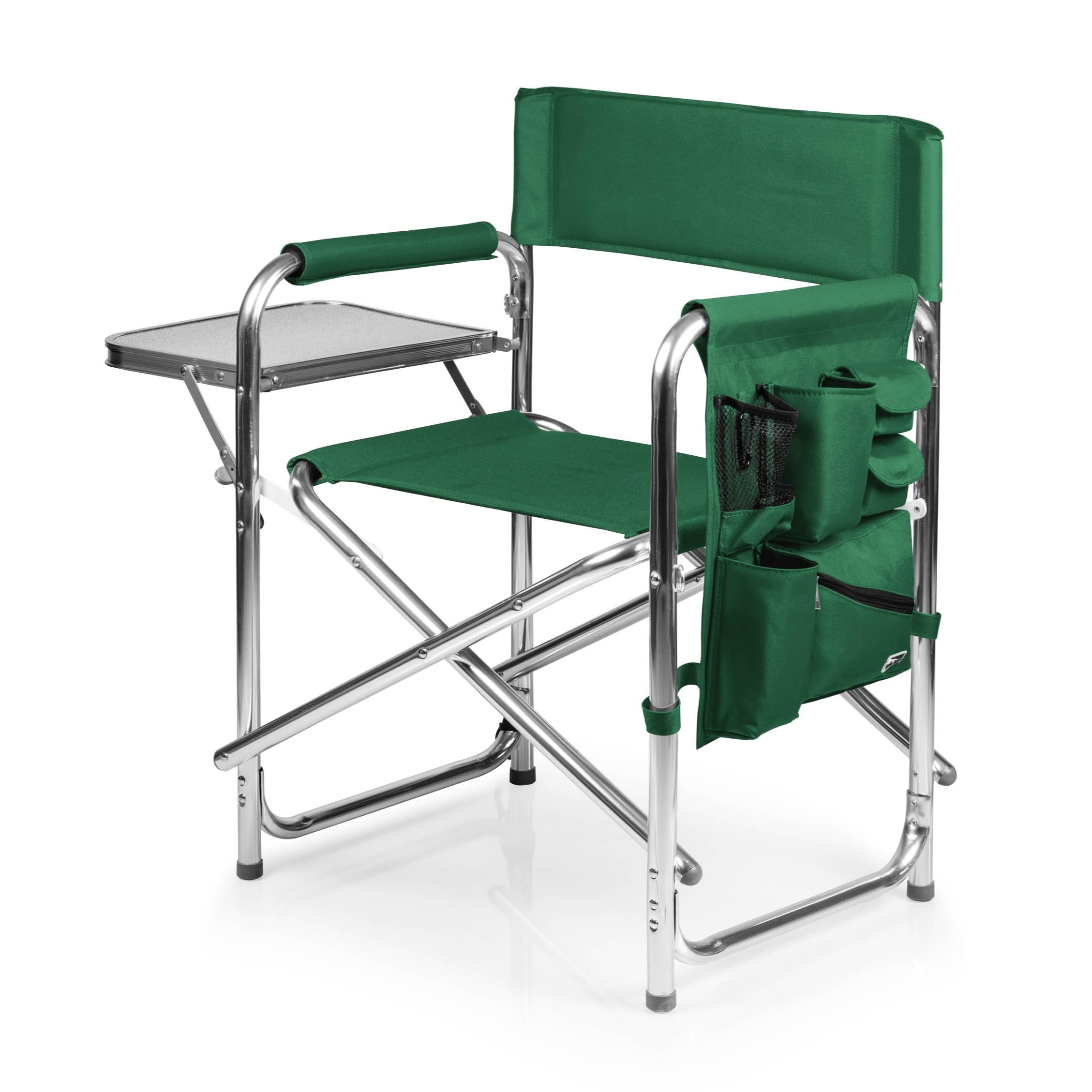 ONIVA - a Picnic Time Brand - Portable Folding Sports Chair with Side Table | Lightweight Beach & Camping Chair for Adults | Perfect for Outdoor Events, Picnics, Sports Games & Backyard Relaxation (Hunter Green)