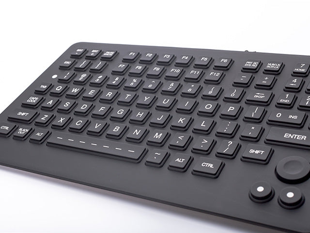 iKey Chiclet Military-Grade Backlit Keyboard - Compact Space-Saving Design for Office, Gaming & Industrial Use
