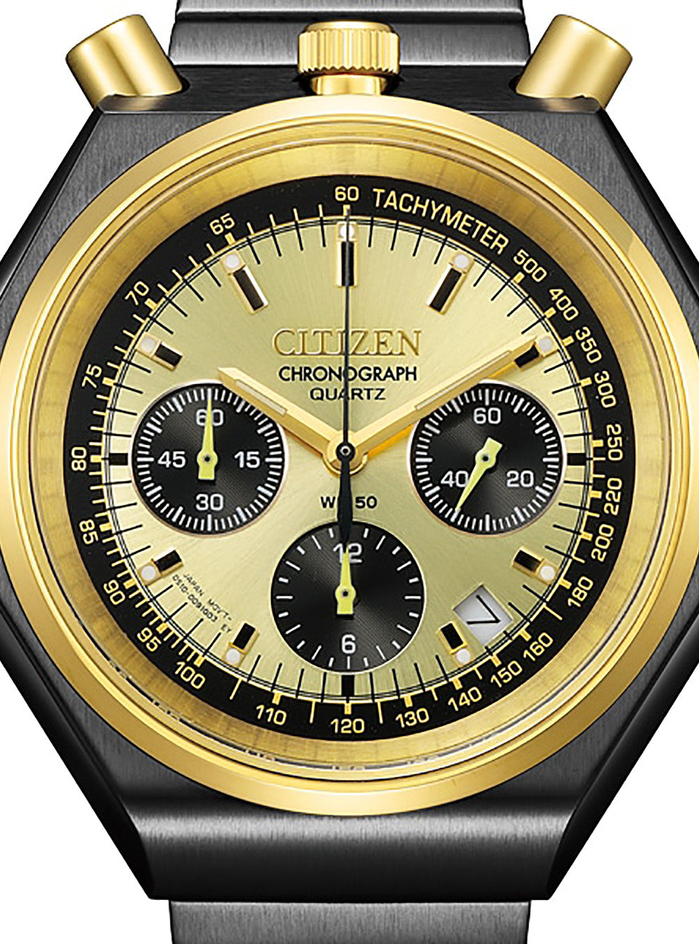 CITIZEN Eco-Drive Tsuno Chrono Bull Head Watch AN3704-53P - Limited Edition JDM Quartz Watch for Men - 40th Anniversary Collaboration with TiCTAC - Perfect for Collectors, Special Occasions & Vintage Style Lovers