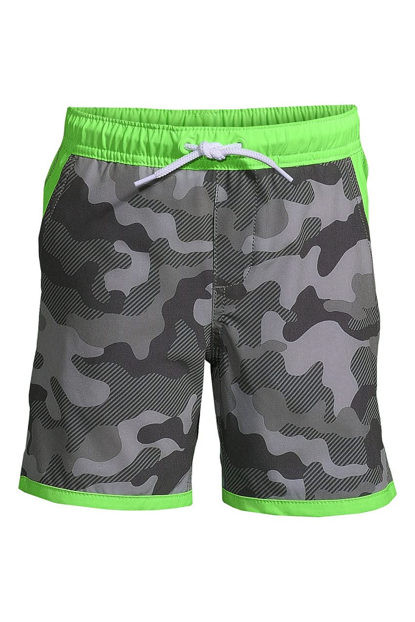 Lands' End Boys Quick-Dry Stretch Swim Trunks with Hydroliner - Comfortable Swimwear for Kids Beach, Pool & Water Activities