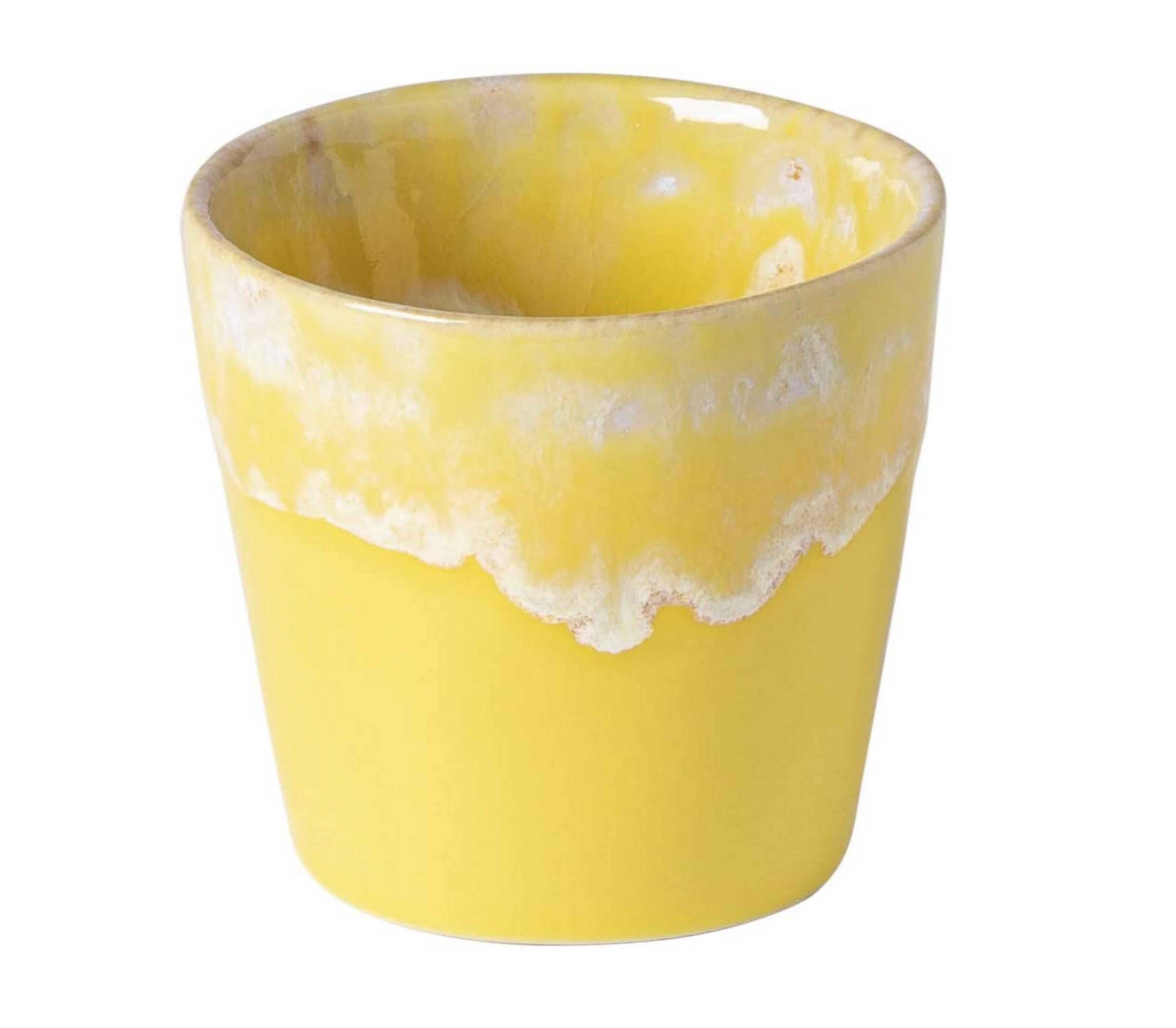 COSTA NOVA Stoneware Ceramic Espresso Cups Set of 2 - 3 oz Yellow Grespresso Collection - Perfect for Home Coffee Bar, Italian Cafe Style, and Gift Giving