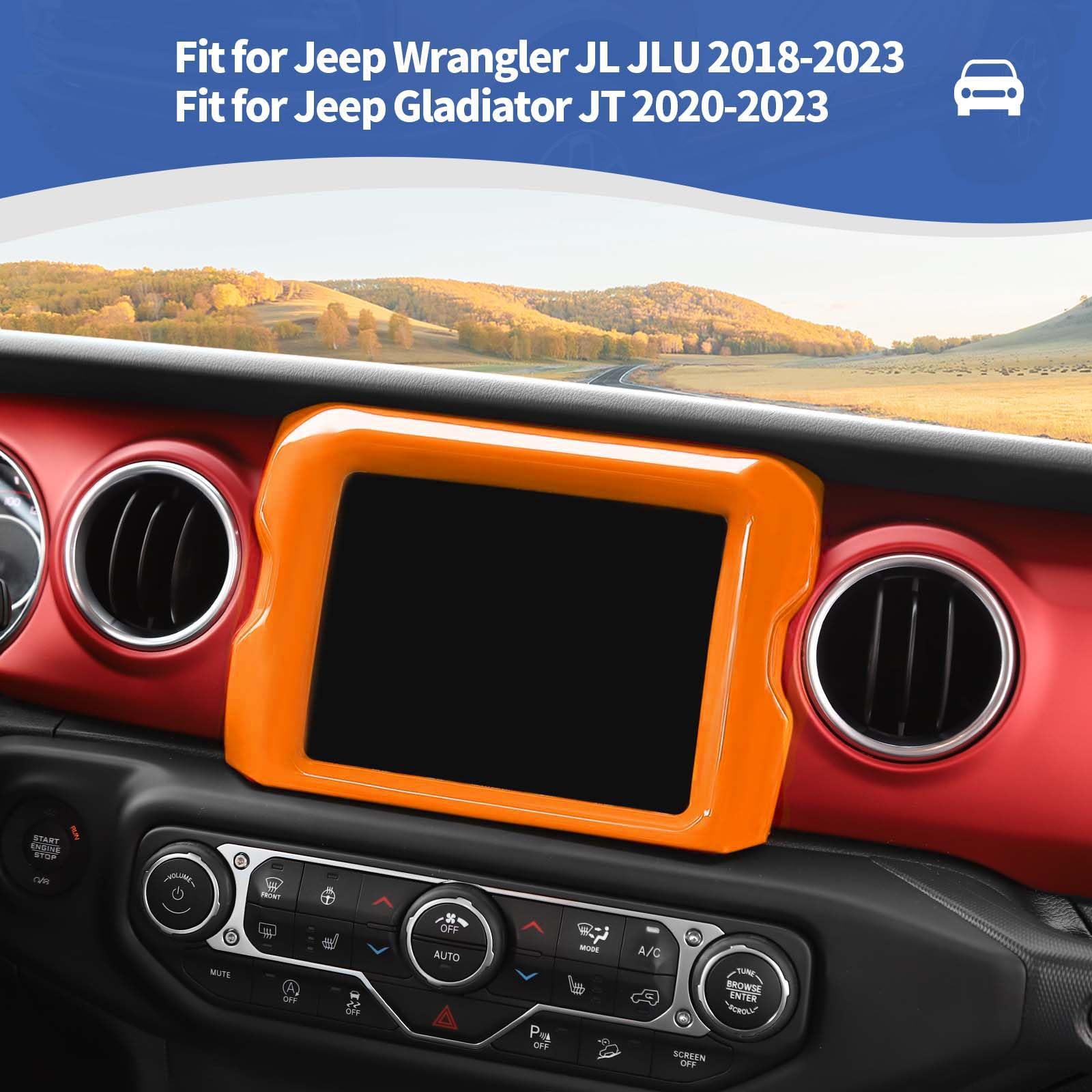 Jeep JL Center Console Radio Display Panel Trim Cover - Compatible with Wrangler JL/JLU & Gladiator JT 2018-2023 - 8.4