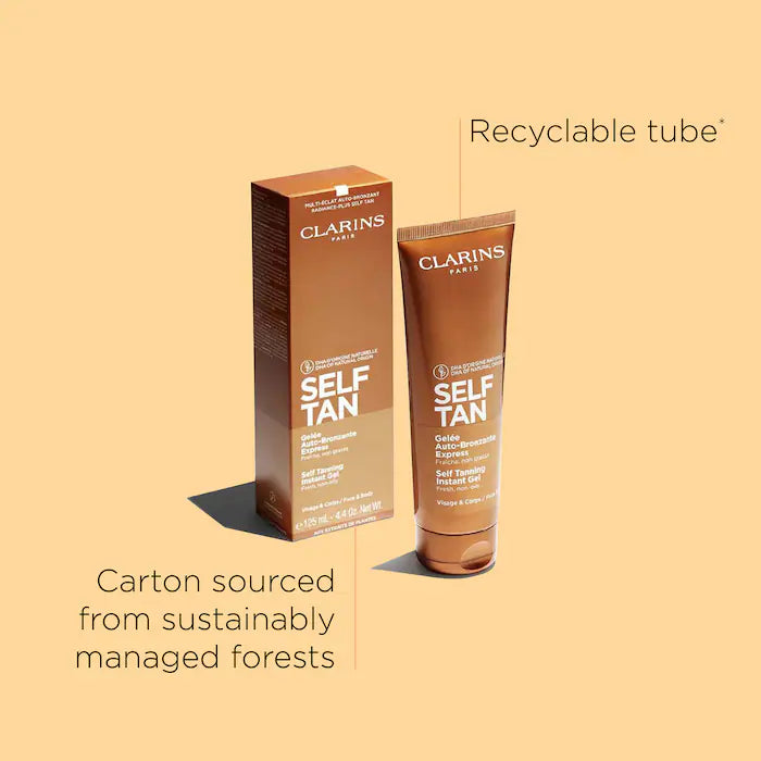 Clarins Self-Tanning Face & Body Tinted Gel - Natural-Looking Autobronceador for Sun-Kissed Glow | Perfect for Beach, Vacation & Everyday Radiance