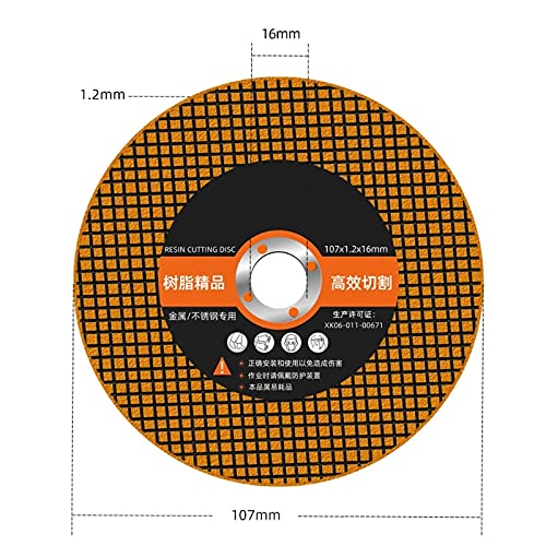 4.2 Inch Angle Grinder Cutting Disc - Metal & Stainless Steel Grinding Wheel with Gold Polish - Perfect for Metalworking, DIY Projects, and Home Renovations