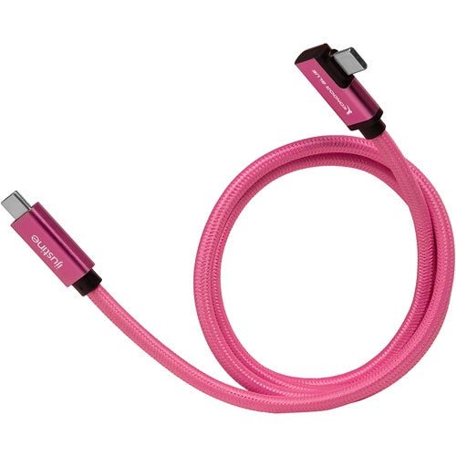 Kondor Blue iJustine Male USB C 3.2 Gen 2 Right Angle Cable - 3ft Pink High-Speed Data Sync & Charging Cord for MacBook, iPad Pro, Galaxy S23 - Perfect for Tight Spaces & Travel Accessories