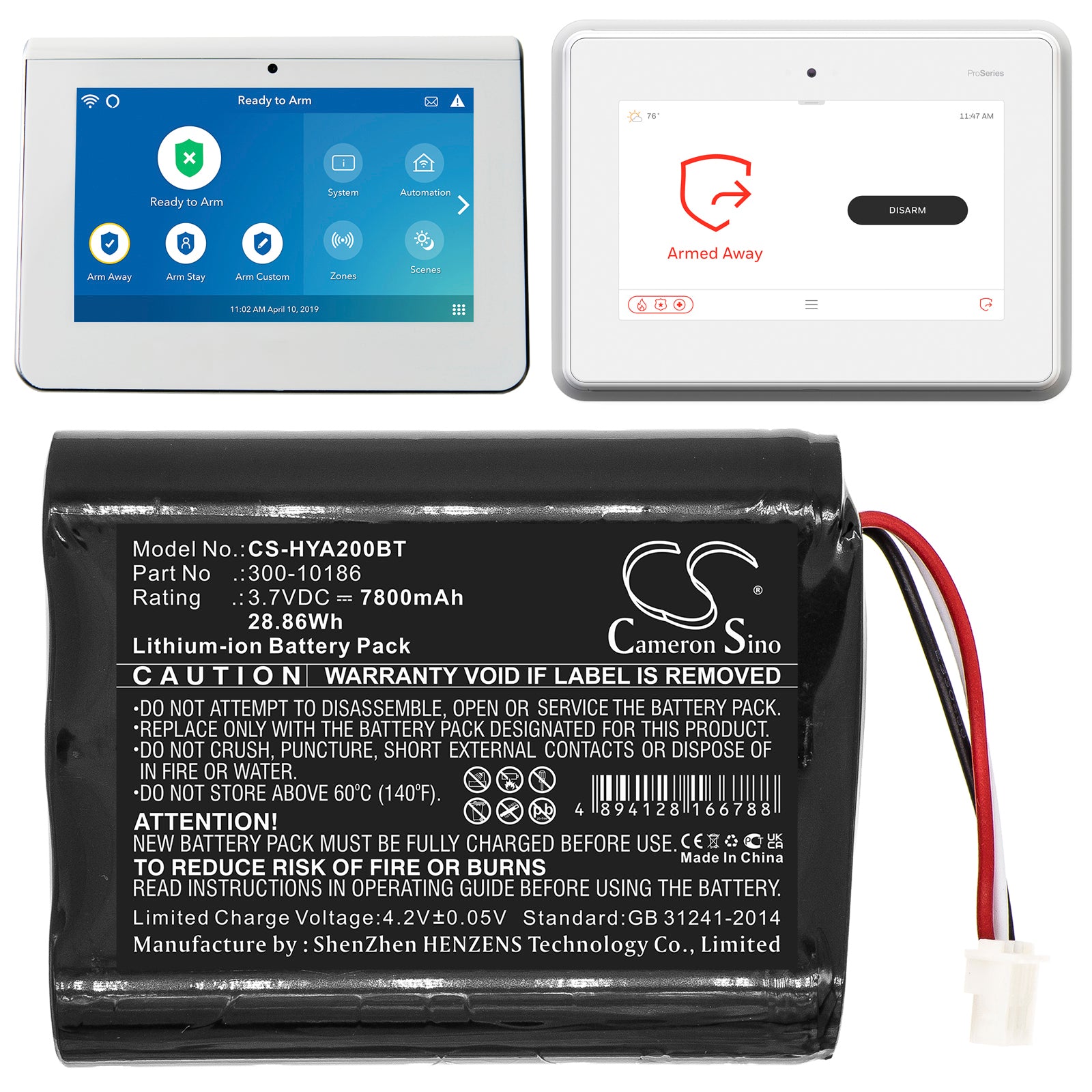 ADT ADT5AIO ADT7AIO Command Smart Security Panel Replacement Battery - 7800mAh High Capacity Backup Power for Home Security System - Perfect for Power Outages & Emergency Situations