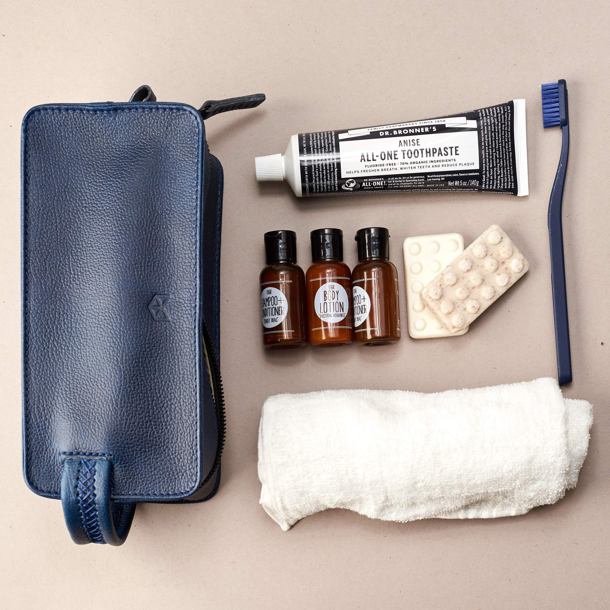 Waterproof Travel Toiletry Bag for Men - Handmade Ocean Blue Dopp Kit, Shaving & Wash Pouch - Perfect Groomsmen Gift & Mens Travel Accessories (Ideal for Camping, Business Trips & Gym Use)