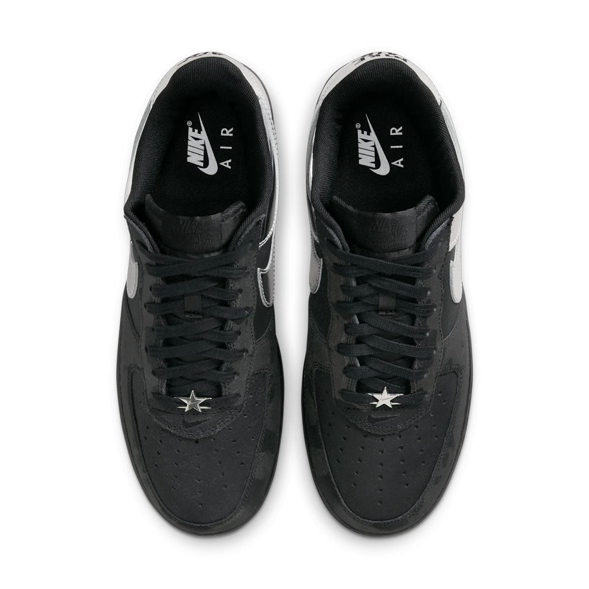 Nike Air Force 1 Low 'Black Metallic Silver' Sneakers - Men's Basketball Shoes for Casual Wear & Street Style