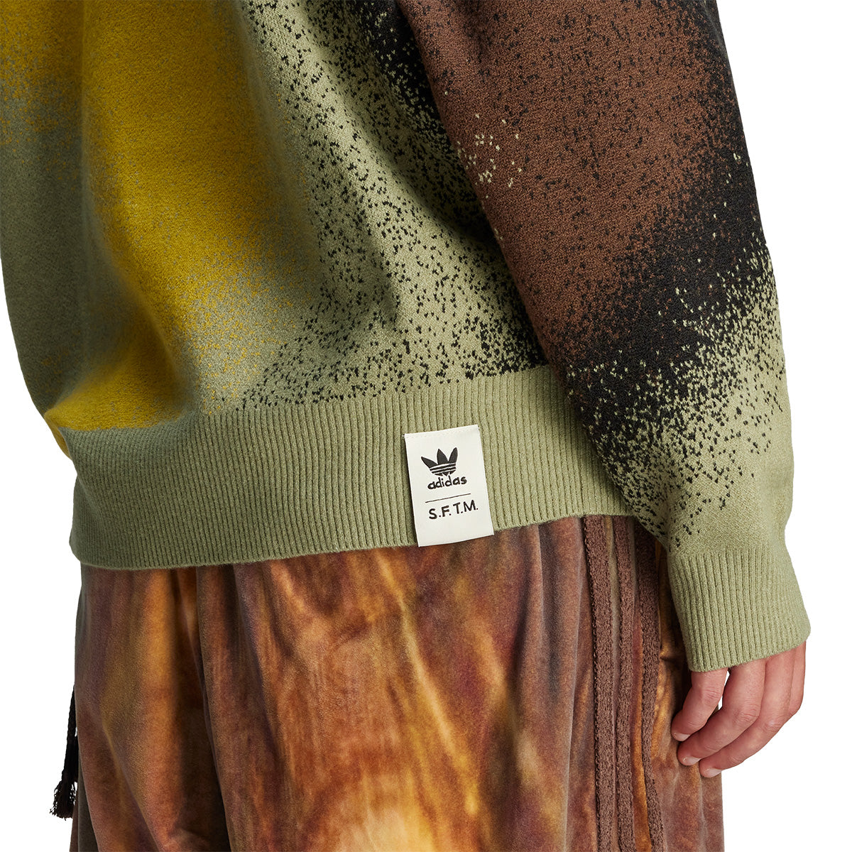 Song For The Mute SFTM 004 Knit Sweatshirt in Tent Green | Premium Cotton Pullover for Men | Perfect for Casual Wear, Street Style & Fall Layering