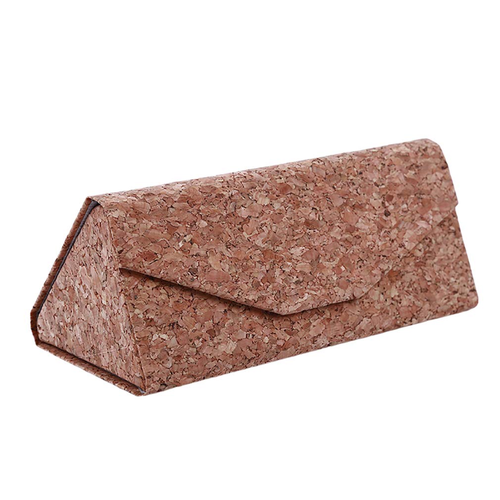 Eco-Friendly Cork Sunglasses Case - Foldable Triangle Eyewear Storage Box for Glasses & Jewelry | Travel, Home & Gift Use