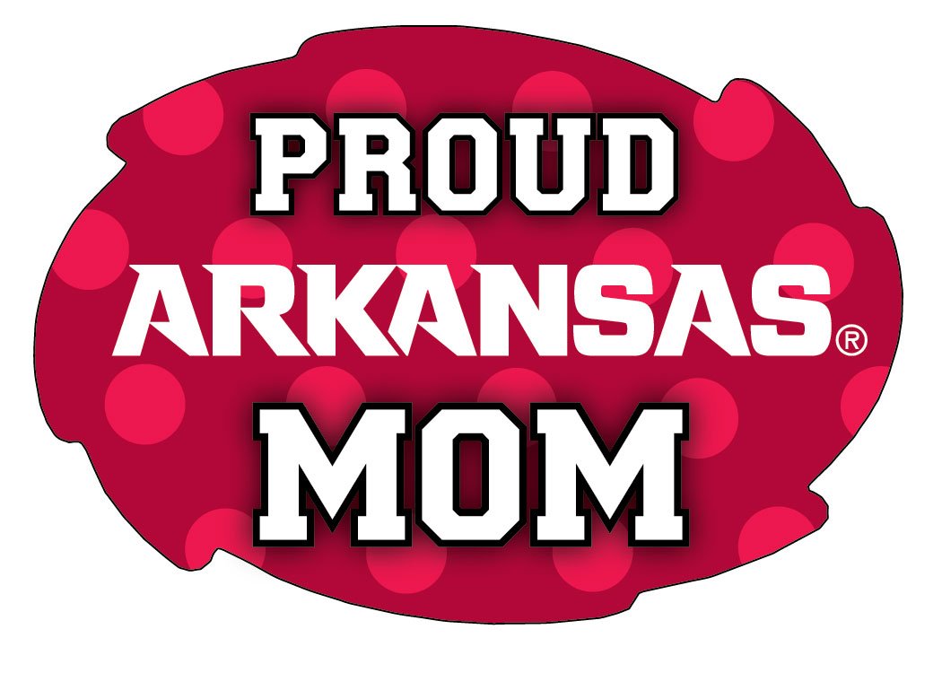 Arkansas Razorbacks MOM Sticker - Proud Arkansas Razorbacks Mom Decal - Peel & Stick Wall Art for College Dorm, Car Window, Laptop, Water Bottle