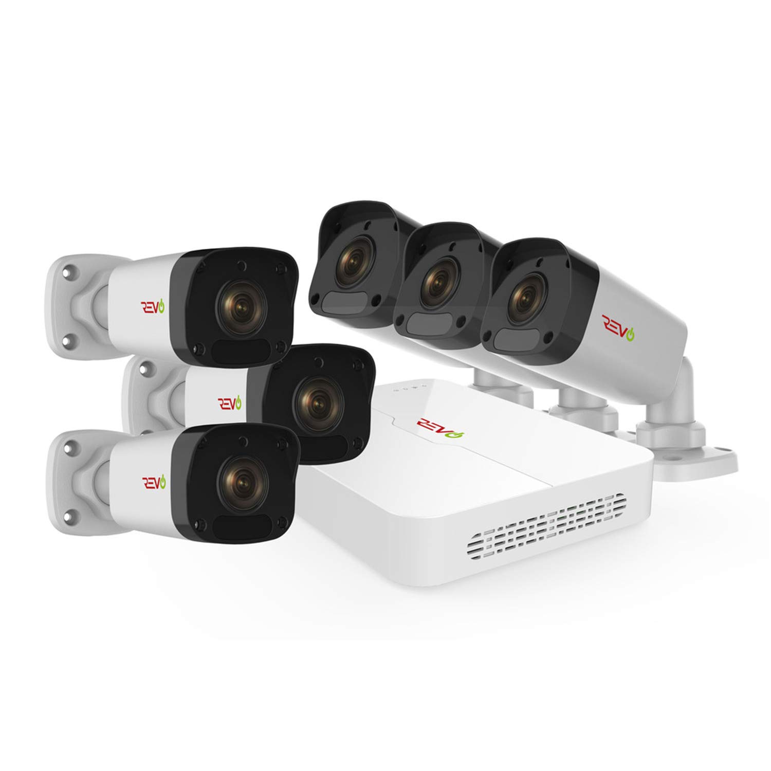 8CH 4K H.265 NVR Security System with 2TB HDD & 6X 1080p IR Cameras - Indoor/Outdoor Surveillance, Remote Access for Home & Business Security Monitoring