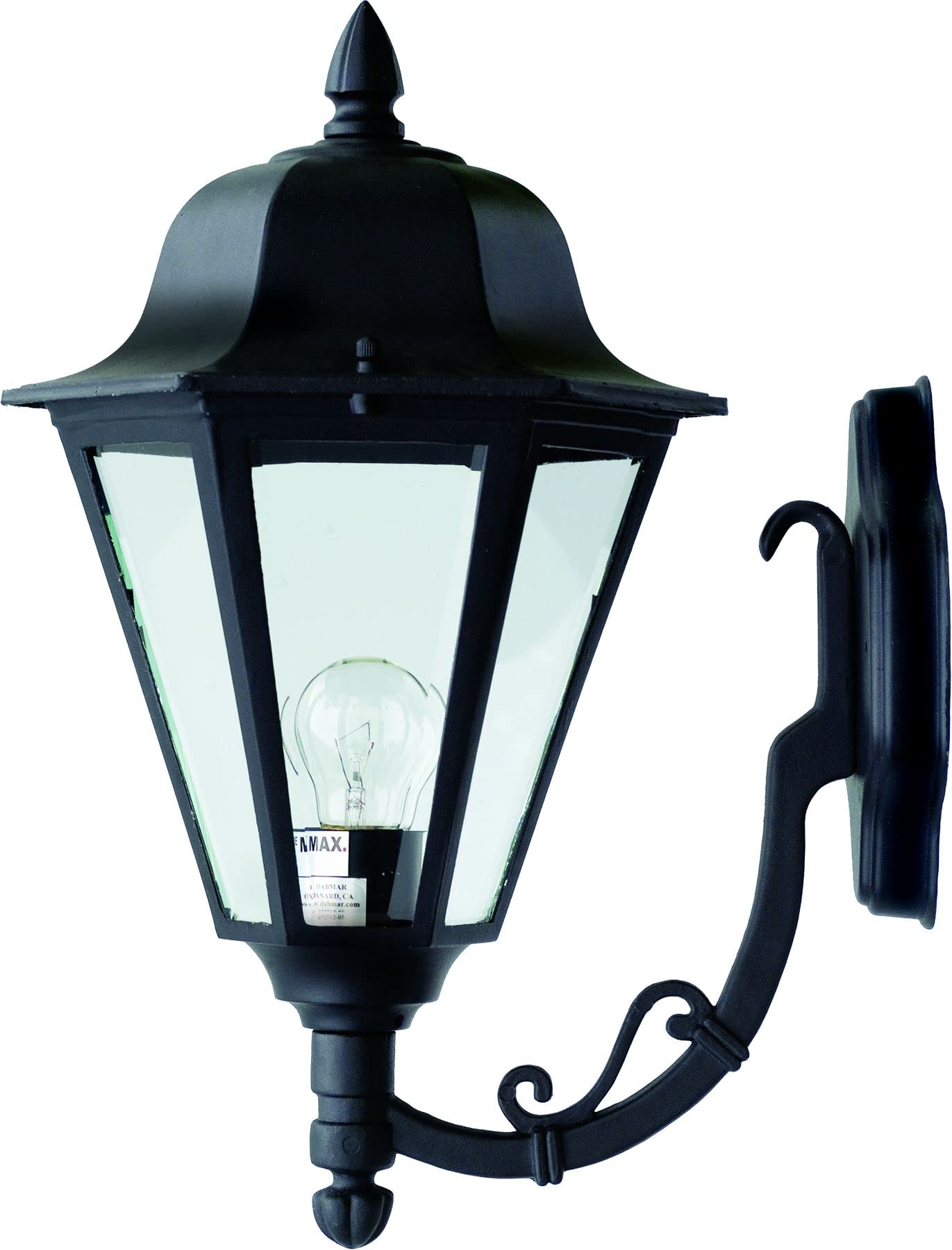 Daniella Black LED Wall Light Fixture with Clear Glass - 16W, 85-265V - Modern Indoor Lighting for Living Room, Bedroom, or Hallway