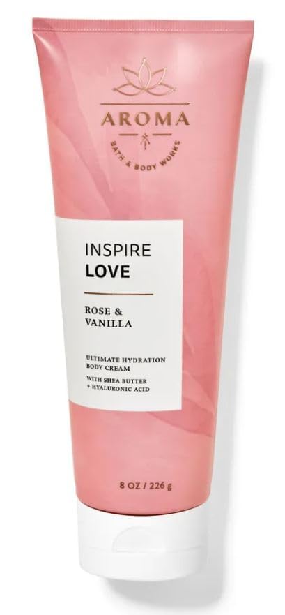 Inspire Love Rose & Vanilla Ultra Hydrating Body Lotion for Dry Skin, 8 oz - Deep Moisturizing Cream for Women, Perfect for Daily Use & Nighttime Skincare Routine
