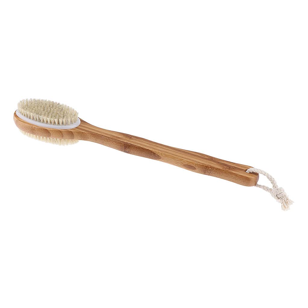 Dual-Sided SPA Bath Brush with Long Handle - Exfoliating & Massaging Back Scrubber for Deep Cleansing & Improved Blood Circulation | Perfect for Shower, Bath & Body Care Routine