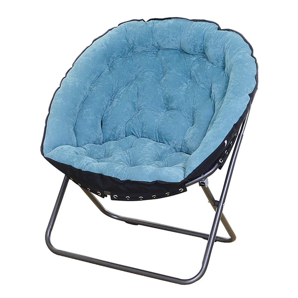 LXLA - Foldable Moon Chair with Plush Suede Cushion, Comfortable Lounge Chair for Living Room, Dorm, Apartment, Patio - 17 Stylish Color Options (Style 10) - Perfect for Relaxing, Reading & Small Space Living