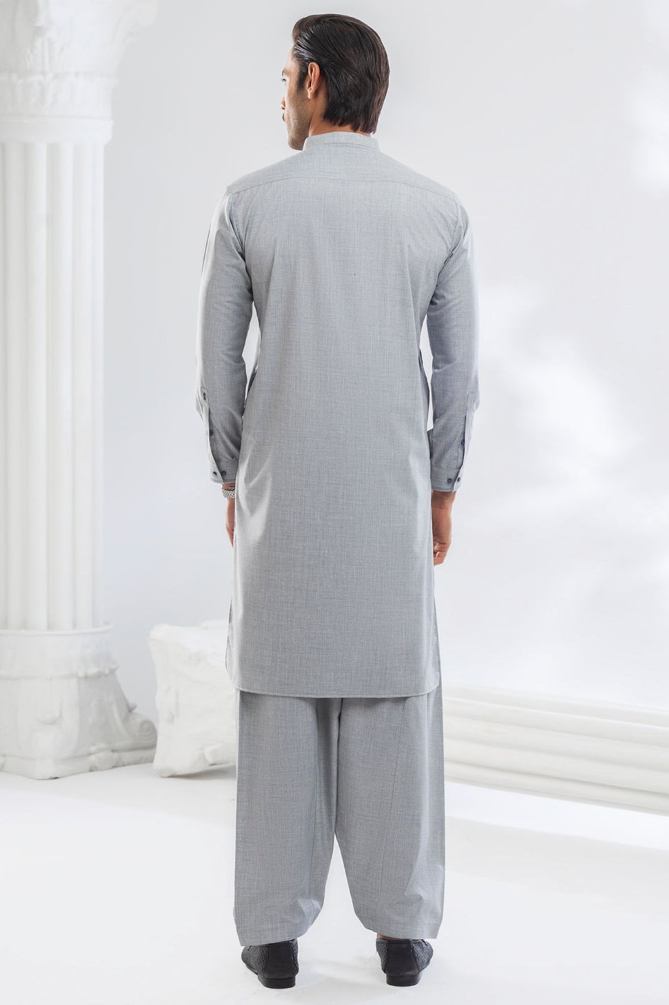 Premium Blended Grey Shalwar Kameez - Traditional Pakistani Outfit for Men & Women | Perfect for Weddings, Eid & Special Occasions
