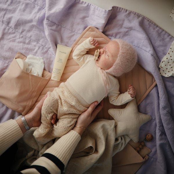 Mushie Portable Baby Changing Pad - Waterproof & Travel-Friendly Diaper Changing Mat for On-the-Go Parents - Perfect for Nursery, Travel, and Outdoor Use