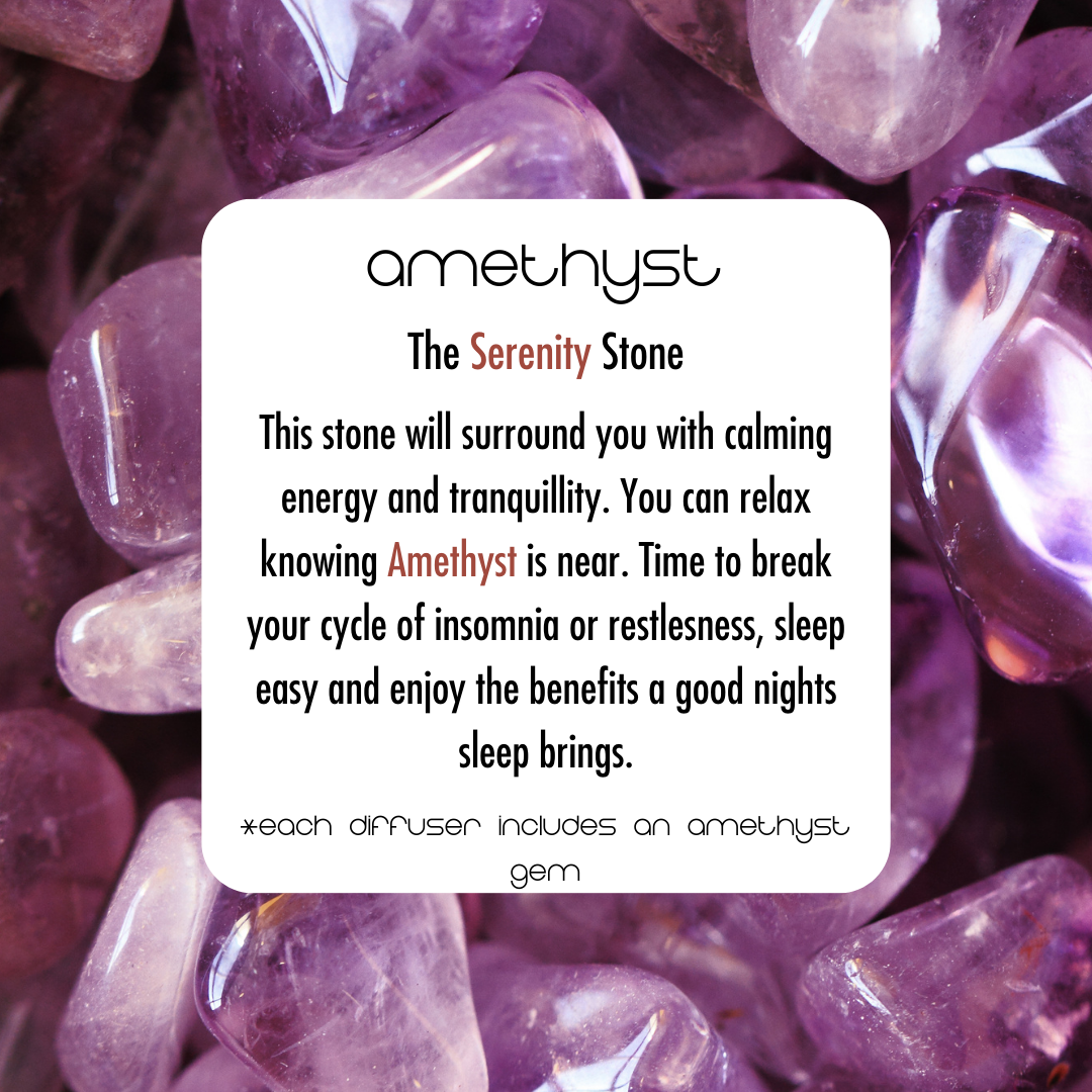 Cello Zodiac Reed Diffuser - Aquarius Scented Oil with Amethyst Crystal | Arcane Oceans Fragrance | Home Aromatherapy & Gift for Astrology Lovers