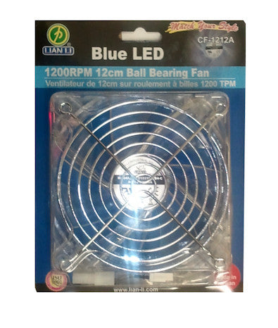 Lian Li CF 1212A 120mm Blue LED Crystal Cooling Fan - High Performance PC Case Fan for Gaming Rigs, Workstations & PC Builds