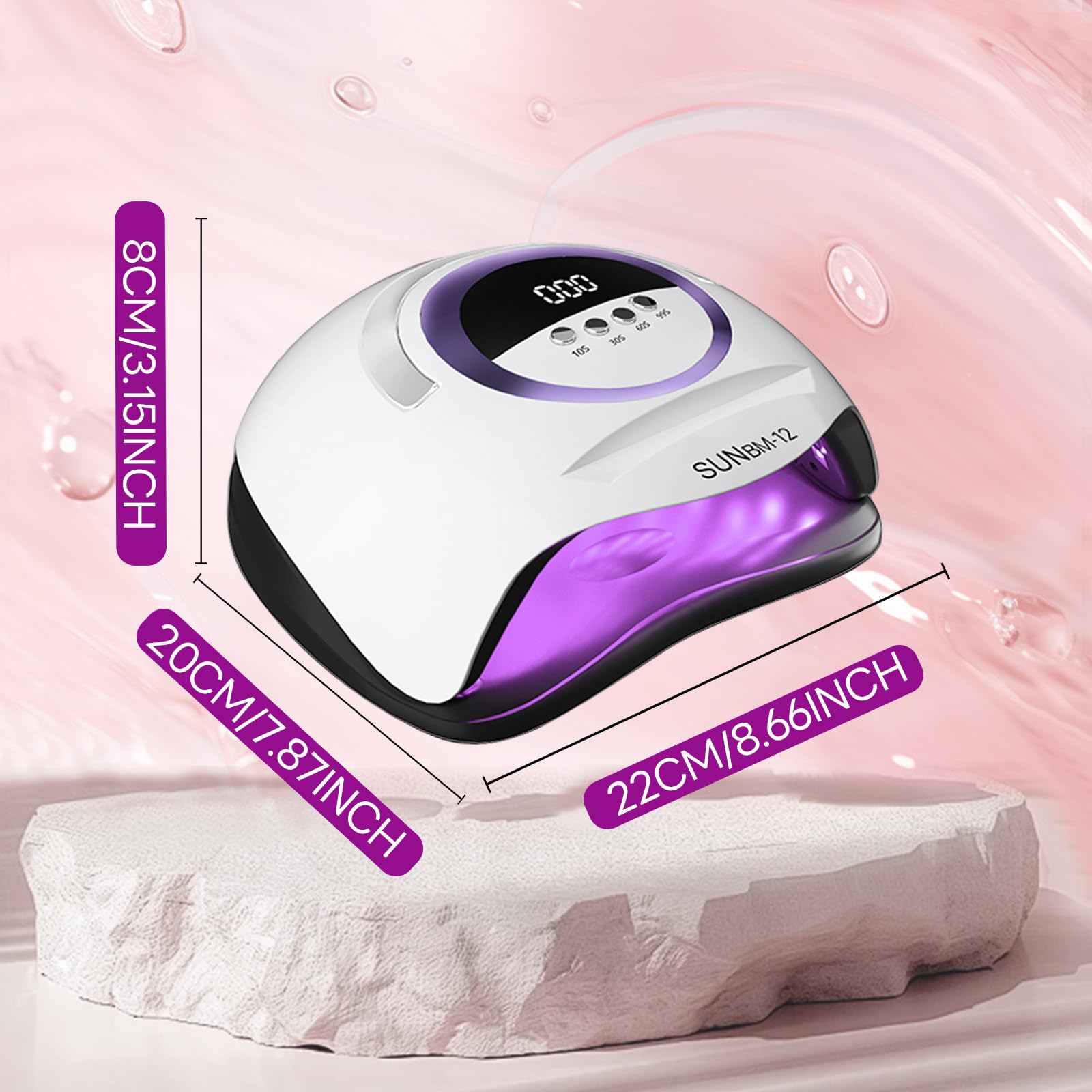 Professional BEENLE UV LED Nail Lamp with 42 LED Beads - 180W Gel Nail Dryer with 4 Timer Settings & Auto Sensor - Blue Plastic Base for Home & Salon Manicure/Pedicure - Perfect for Gel Polish Curing, Nail Art & DIY Nail Care