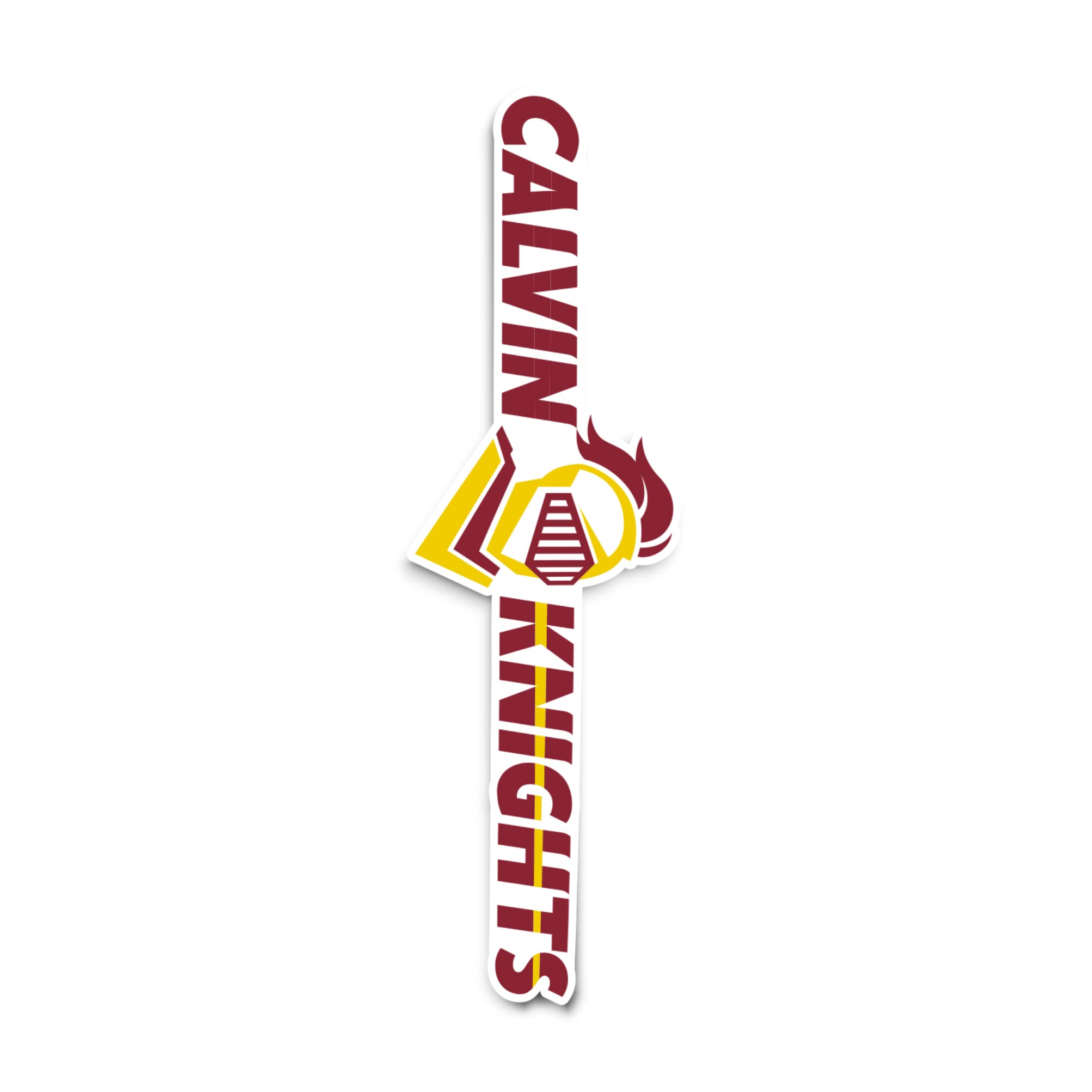 Calvin University Knights Vinyl Decal Sticker - Cactus Design for Laptop, Water Bottle, Car & Scrapbook (IND 00045A) - Perfect for School Spirit, College Dorm Decor & Fan Accessories