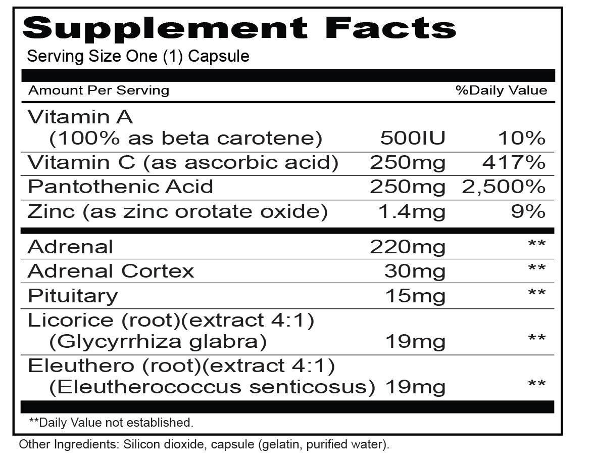 Adrenoplex™ (90 Capsules) - Grass-Fed Whole Gland Bovine Adrenal & Pituitary Blend Supplement for Energy, Stress Relief & Adrenal Support - Supports Healthy Cortisol Levels & Vitality for Busy Lifestyles