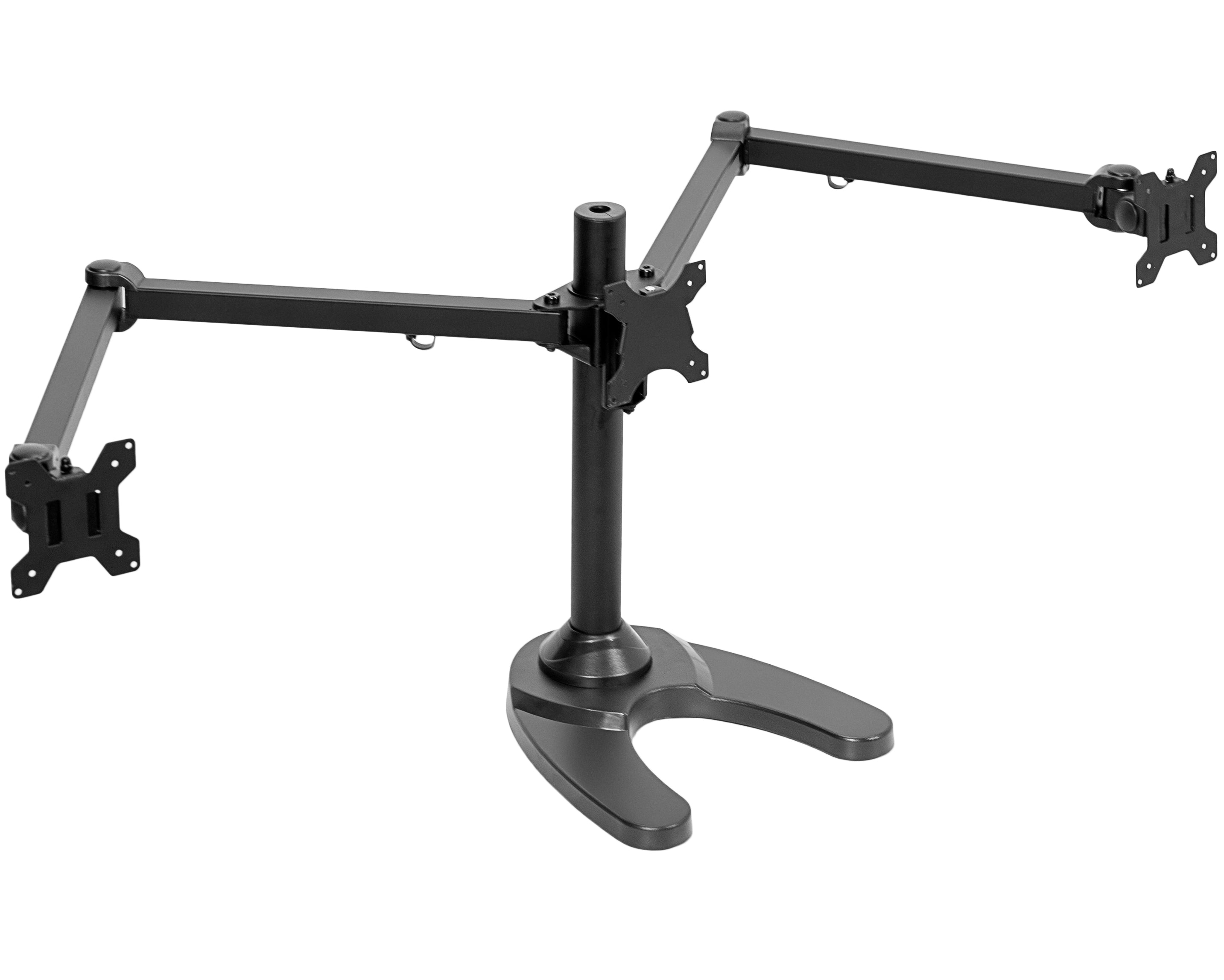Triple Monitor Stand for 23 to 32 Inch Screens - Adjustable Desk Mount for 3 Monitors, Ergonomic Computer Display Holder for Home Office & Gaming Setup