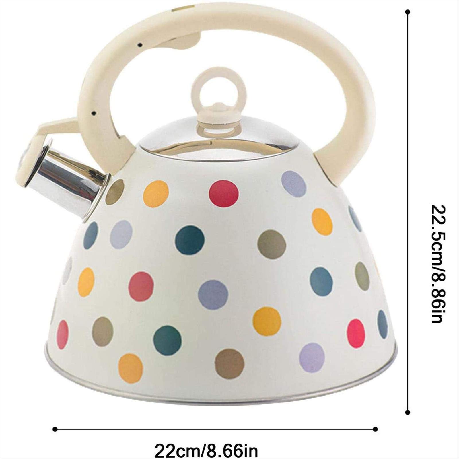 3 Liter Stainless Steel Whistling Tea Kettle - Induction & Gas Stove Compatible, Anti-Scald Handle - Perfect for Home, Office & Camping Use