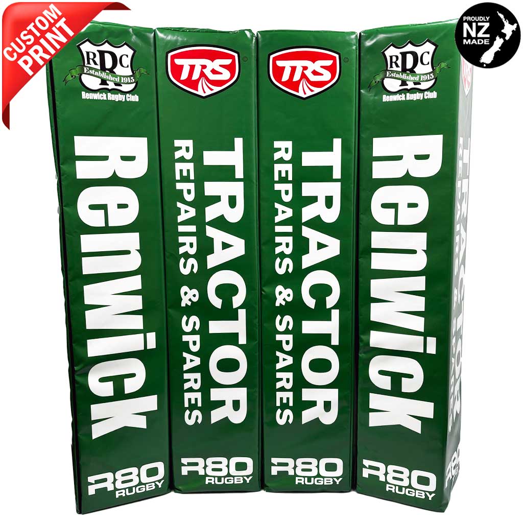 High-Quality Digitally Printed Rugby Goal Post Protector Pads - Durable & Shock-Absorbing for Safe Training & Matches - Perfect for Rugby Fields, Schools, and Clubs