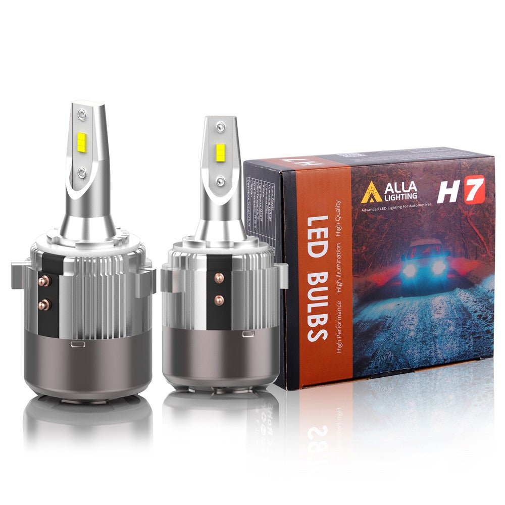 H7 LED Headlight Bulbs for Volkswagen VW Passat Golf GTI Tiguan - Plug and Play Replacement - Bright White Light for Night Driving & Enhanced Visibility