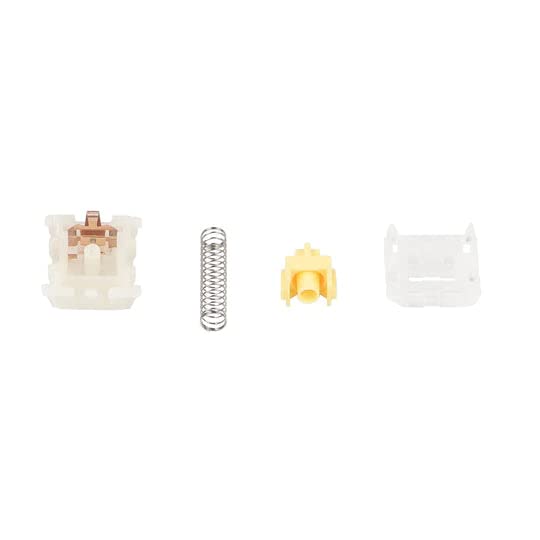 Gateron Milky Yellow Linear Mechanical Keyboard Switches (100-Pack) - Smooth & Quiet for Gaming & Typing | Perfect for DIY Custom Keyboards & Office Use