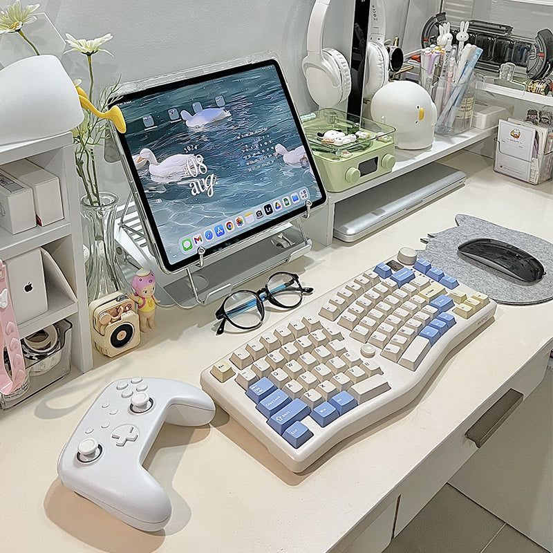 WhatGeek x LEOBOG Alice A75 Wireless Mechanical Keyboard - 75% Hot-Swappable RGB Backlit Gaming Keyboard with Bluetooth 5.0/2.4G/Wired Connectivity - Perfect for Typing, Gaming & Office Work