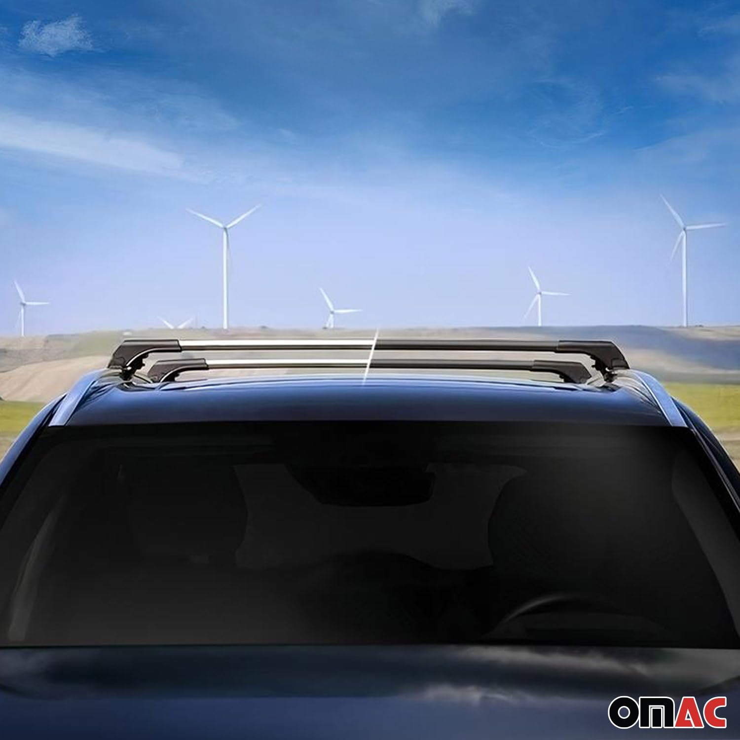 OMAC Aluminum Roof Rack Cross Bars for Kia Sorento 2016-2020 - 2-Piece Anti-Theft Cargo Carrier for Kayak, Canoe, Surfboard, Ski, Snowboard - Perfect for Travel, Camping & Outdoor Adventures