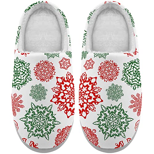 Snowflakes Red Green