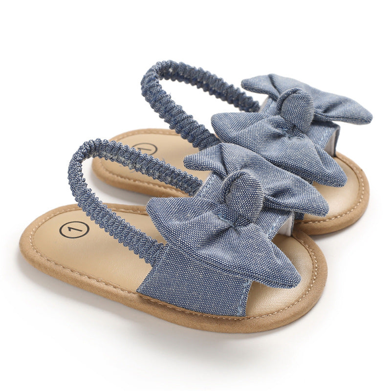 Adorable Summer Soft Sole Flat Bow Knot Sandals for Women - Comfortable Casual Beach Walking Shoes for Vacation, Outing, and Daily Wear