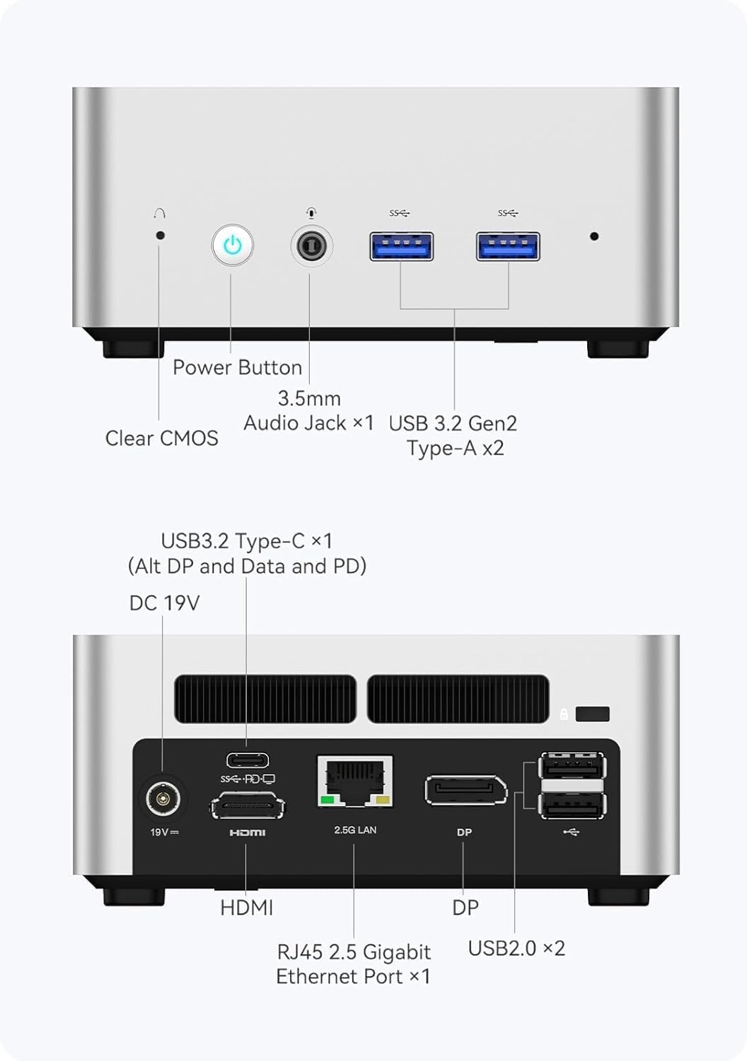 MINIS FORUM UN1290 Mini PC - Intel Core i9 12900HK 14-Core 20-Thread Desktop Computer with HDMI 2.0/USB-C/DP 1.4, 2.5G LAN, 5 USB Ports, WiFi 6 | Compact Powerful PC for Home Office, Gaming & Digital Signage (RAM/SSD Not Included)