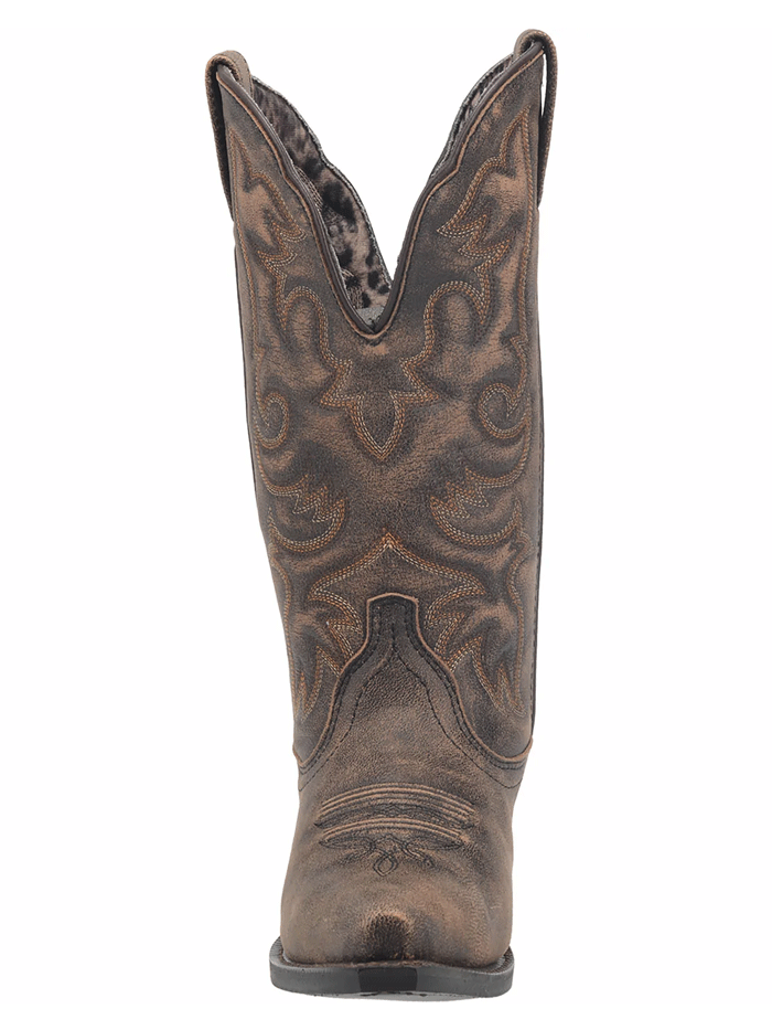 Laredo 51079 Women's Wide Calf Leather Boots - Black & Tan for Comfortable All-Day Wear | Perfect for Work, Casual Outfits & Western Fashion