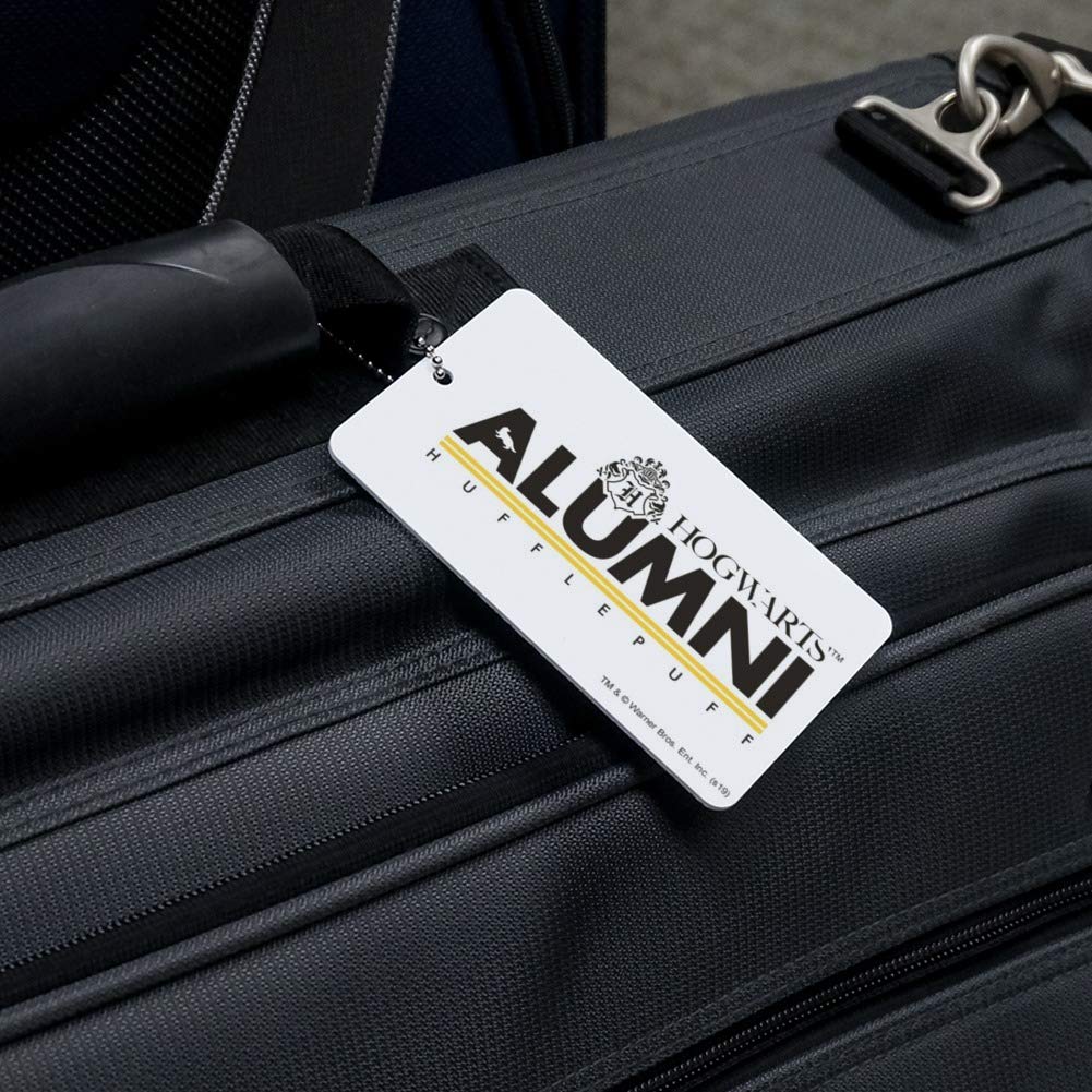 Harry Potter Hufflepuff Alumni Luggage Tag - Durable Suitcase ID Card for Carry-On Bags - Perfect for Travel, School, and Harry Potter Fans Collection