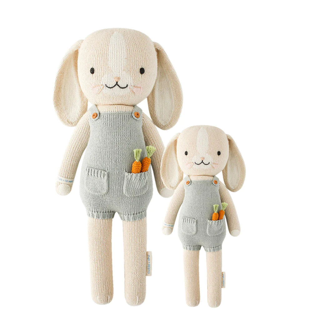 Cuddle And Kind Henry The Bunny - Handmade Knitted Stuffed Animal Toy for Kids, Perfect for Gifts, Bedtime Cuddles & Nursery Decor