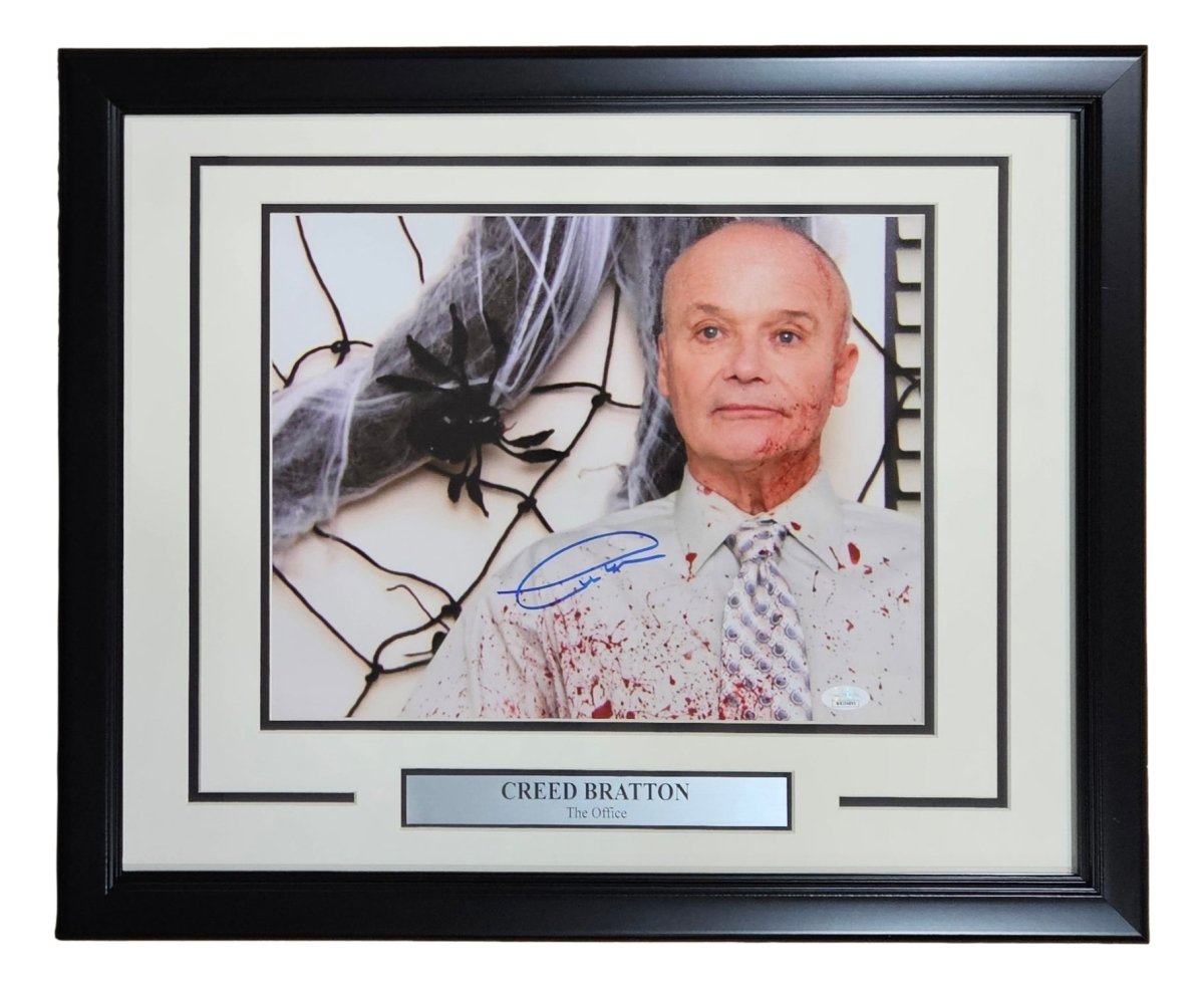 Creed Bratton Autographed 11x14 Framed Photo - The Office TV Show Memorabilia with Bloody Shirt Scene - JSA Certified - Perfect for Office Fans & Pop Culture Collectors (Great Gift for The Office Lovers)